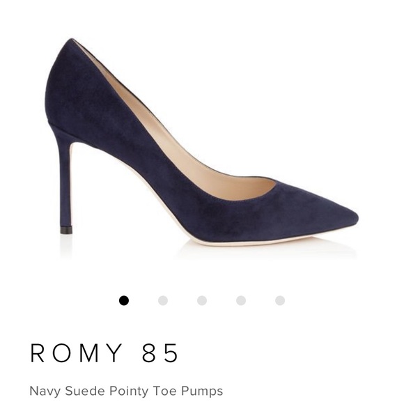Jimmy Choo Shoes - JIMMY CHOO - Navy suede pumps (size 38)